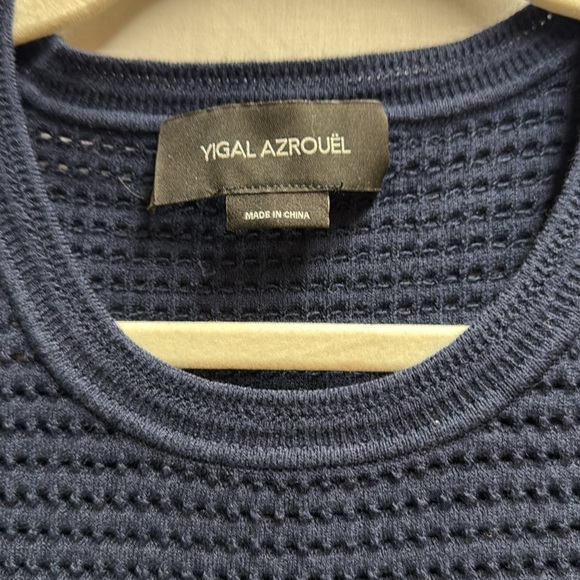 Yigal Azrouel  Navy Textured Women's Top - Picture 2 of 13